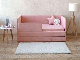 Диван-кровать Happy (коралловый) в Эльдикане - ehldikan.mebel-nsk.ru | фото