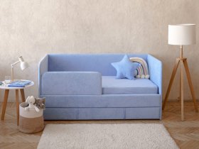 Диван-кровать Happy (васильковый) в Эльдикане - ehldikan.mebel-nsk.ru | фото
