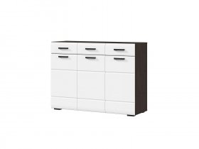 Комод 1200 КМ-01 Либерти (венге/белый глянец) в Эльдикане - ehldikan.mebel-nsk.ru | фото
