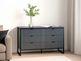 Комод 6 ящиков Нора (металл бруклин/графит) в Эльдикане - ehldikan.mebel-nsk.ru | фото