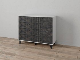 Комод «Катрин-13» (белый/мальта грей) в Эльдикане - ehldikan.mebel-nsk.ru | фото