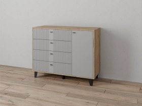 Комод «Катрин-13» (дуб крафт серый/серый) в Эльдикане - ehldikan.mebel-nsk.ru | фото