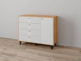Комод «Катрин-13» (дуб крафт золотой/карбон фарфор) в Эльдикане - ehldikan.mebel-nsk.ru | фото