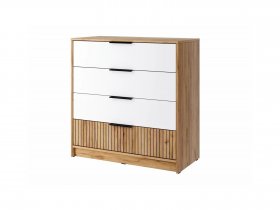 Комод КМ-001 Ивис (дуб крафт золотой/белый) в Эльдикане - ehldikan.mebel-nsk.ru | фото