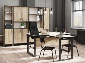 Комплект Гермес лофт (дуб крафт серый) в Эльдикане - ehldikan.mebel-nsk.ru | фото