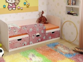 Кровать детская с ящиками 1,86 Минима Hello Kitty в Эльдикане - ehldikan.mebel-nsk.ru | фото