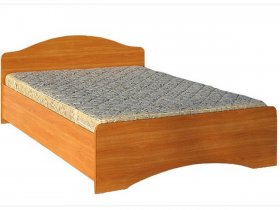 Кровать двуспальная 1,6м-1 (круглая спинка) в Эльдикане - ehldikan.mebel-nsk.ru | фото