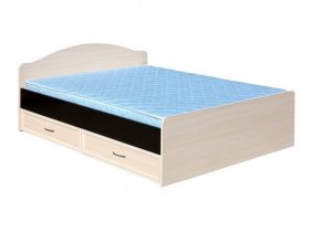 Кровать  двуспальная с ящиками 1,6м-1 (круглая спинка) в Эльдикане - ehldikan.mebel-nsk.ru | фото
