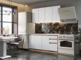 Кухонный гарнитур Ника 1,6 м (белый) в Эльдикане - ehldikan.mebel-nsk.ru | фото