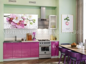 Кухонный гарнитур Орхидея (сиреневый) в Эльдикане - ehldikan.mebel-nsk.ru | фото