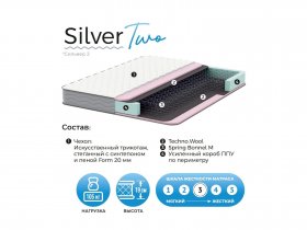Матрас Silver Two в Эльдикане - ehldikan.mebel-nsk.ru | фото