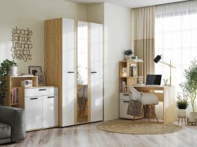 Модульная детская Санса (дуб сонома/белый) в Эльдикане - ehldikan.mebel-nsk.ru | фото