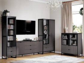 Модульная гостиная Нора (металл бруклин/графит) в Эльдикане - ehldikan.mebel-nsk.ru | фото