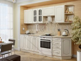 Модульная кухня Классика-1 (дуб молочный) в Эльдикане - ehldikan.mebel-nsk.ru | фото