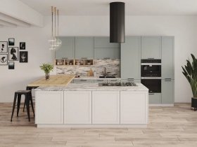 Модульная кухня Перо 3,4м (оазис) в Эльдикане - ehldikan.mebel-nsk.ru | фото