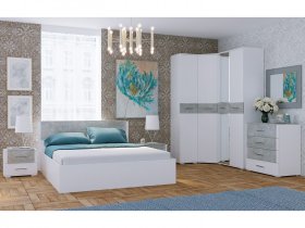 Модульная спальня Бьянка (белый/бетон) в Эльдикане - ehldikan.mebel-nsk.ru | фото