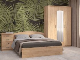 Модульная спальня Ирина (дуб крафт золотой) в Эльдикане - ehldikan.mebel-nsk.ru | фото