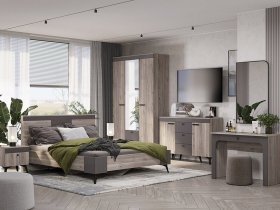 Модульная спальня Кассандра (дуб смоки/MF14) в Эльдикане - ehldikan.mebel-nsk.ru | фото