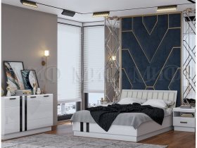Модульная спальня Магнолия  (белый глянец) в Эльдикане - ehldikan.mebel-nsk.ru | фото