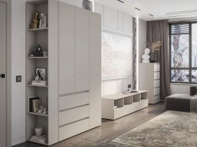 Модульная стенка Люмо (кашемир) в Эльдикане - ehldikan.mebel-nsk.ru | фото