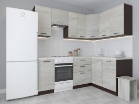 Модульная угловая кухня 1,4м*2,1м Лада (пикард) в Эльдикане - ehldikan.mebel-nsk.ru | фото