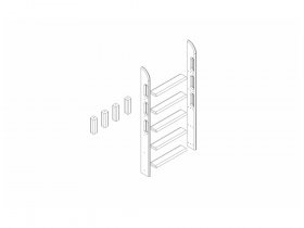 Пакет №10 Прямая лестница и опоры для двухъярусной кровати Соня в Эльдикане - ehldikan.mebel-nsk.ru | фото