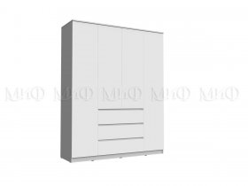 Шкаф 1600 с ящиками Челси (белый) в Эльдикане - ehldikan.mebel-nsk.ru | фото