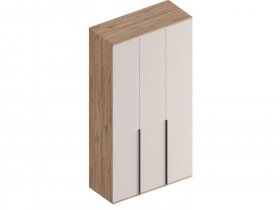 Шкаф 3-ств Сицилия (дуб альпийский/тефия) в Эльдикане - ehldikan.mebel-nsk.ru | фото