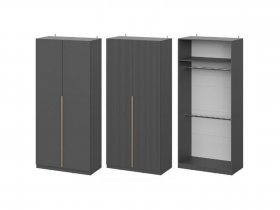 Шкаф ШК-100 Эккервуд (графит) в Эльдикане - ehldikan.mebel-nsk.ru | фото