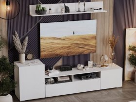 Стенка «Сильвия» (белый ясень) в Эльдикане - ehldikan.mebel-nsk.ru | фото