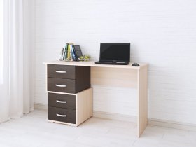 Стол письменный Сити-2 (венге/дуб молочный) в Эльдикане - ehldikan.mebel-nsk.ru | фото