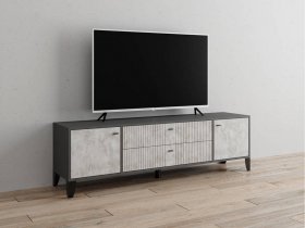 Тумба под ТВ Парус-10 (графит/мальта) в Эльдикане - ehldikan.mebel-nsk.ru | фото