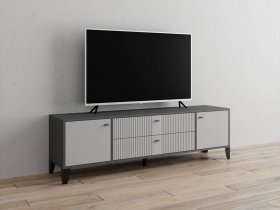 Тумба под ТВ Парус-10 (графит/светло-серый) в Эльдикане - ehldikan.mebel-nsk.ru | фото