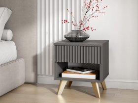 Тумба прикроватная Эккервуд (графит) в Эльдикане - ehldikan.mebel-nsk.ru | фото